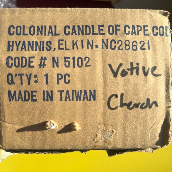 Vintage Colonial Candle Porcelain Church  Votive  Candle Holder - Picture 4 of 4